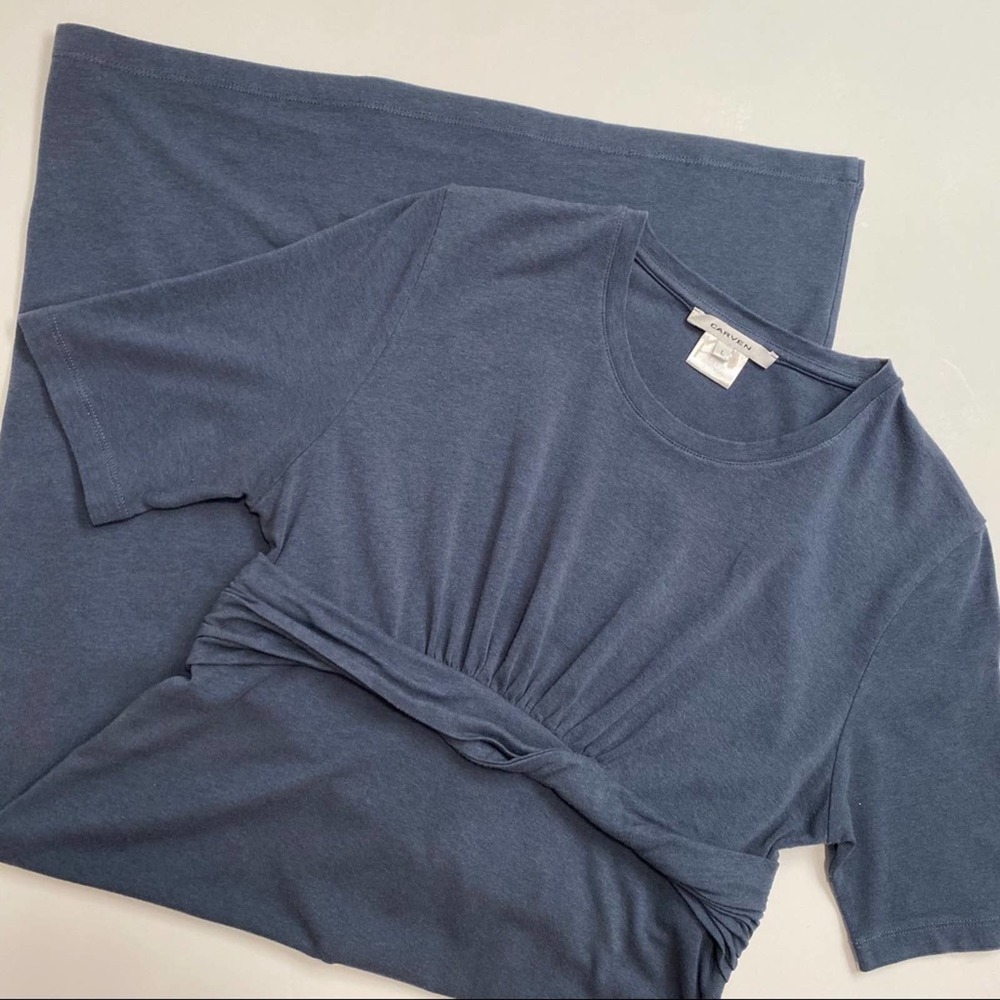 $489 Carven Dress Jersey Wrap Waist Size Large - Picture 8 of 15